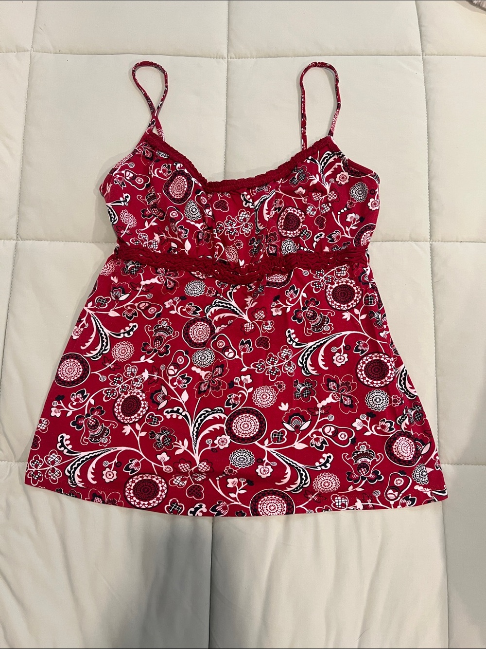 LOFT Red Boho Camisole